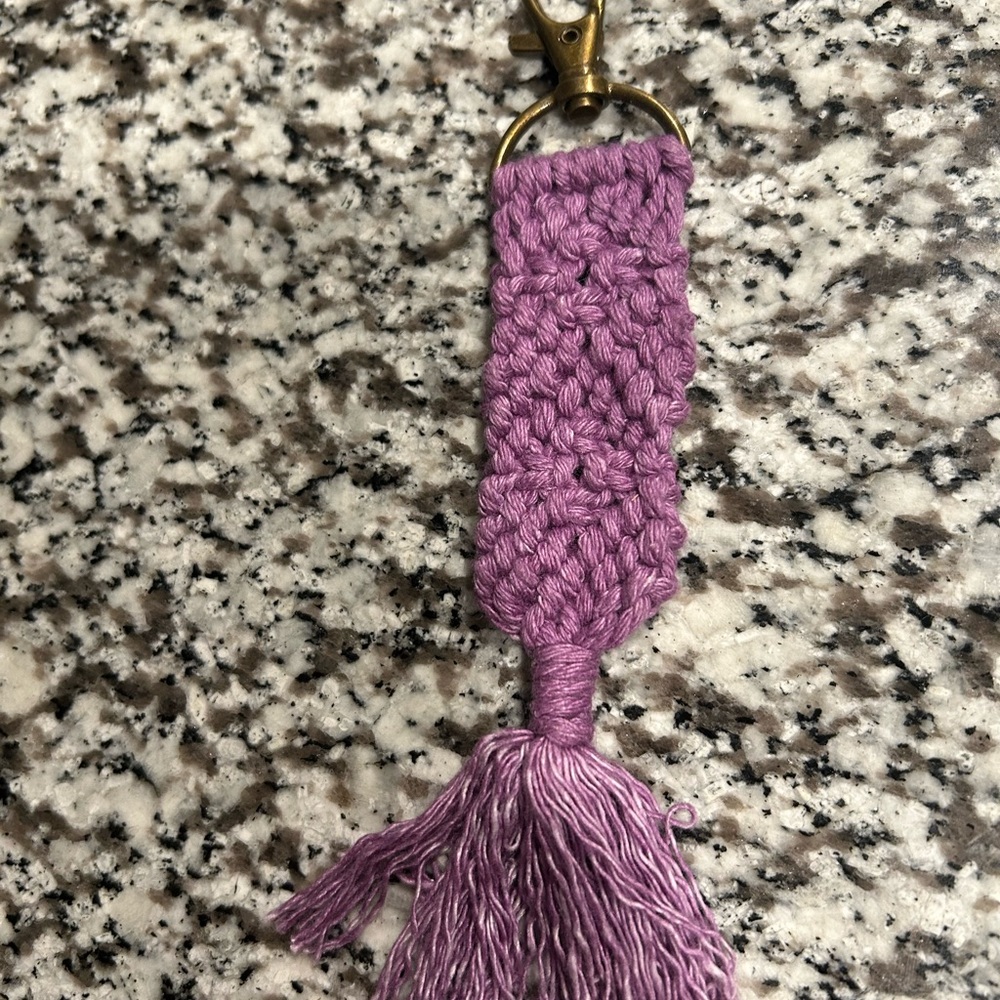 Purple macrame Keychain Accessory